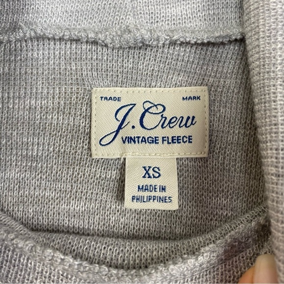 J Crew Vintage Fleece Gray Turtleneck Sweater XSmall - Picture 3 of 4